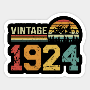 Vintage 1924 Retro 100th Birthday Anniversary Gift Sticker